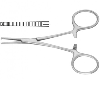 TERRIER HARTMANN Artery Forceps 1:2 Teeth Straight 8.5 cm
